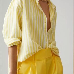 Yellow Striped Women's Top